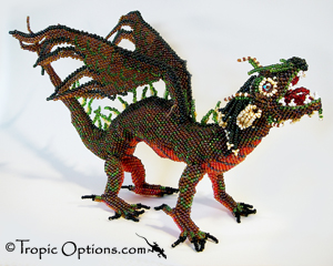 Dragon with Wings - Giant - Orange/Green